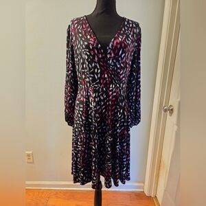 The Limited Black and Pink Long Sleeve Dress